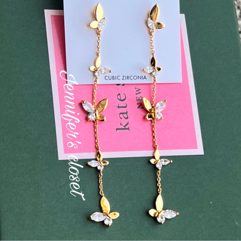 NWT ♠️ Kate Spade Butterfly Linear Earrings